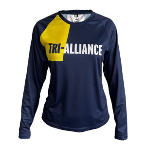 Female performance running long sleeve tee