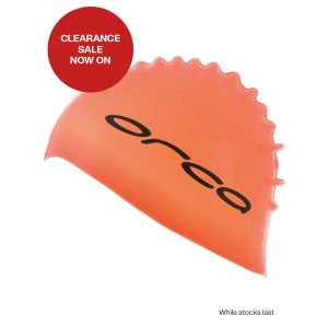 ORCA SILICONE SWIM CAP HIGH VIS ORANGE